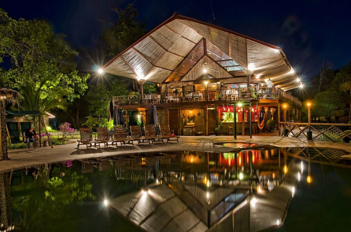 Illuminated resort pavilion from the San Jose Island prior property presentation